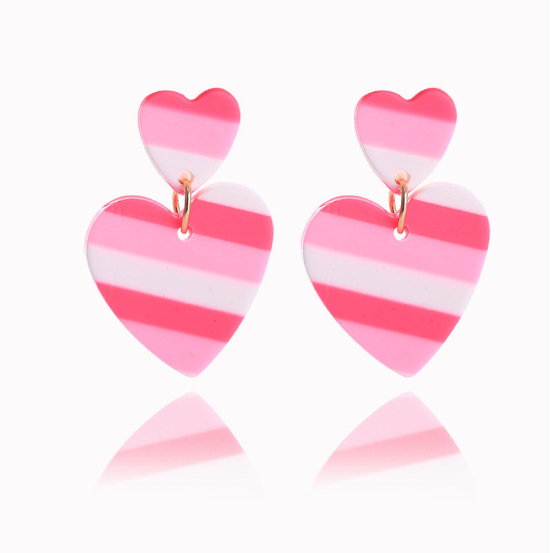 1 Pair Sweet Heart Shape Soft Clay Plating Women's Drop Earrings display picture 8