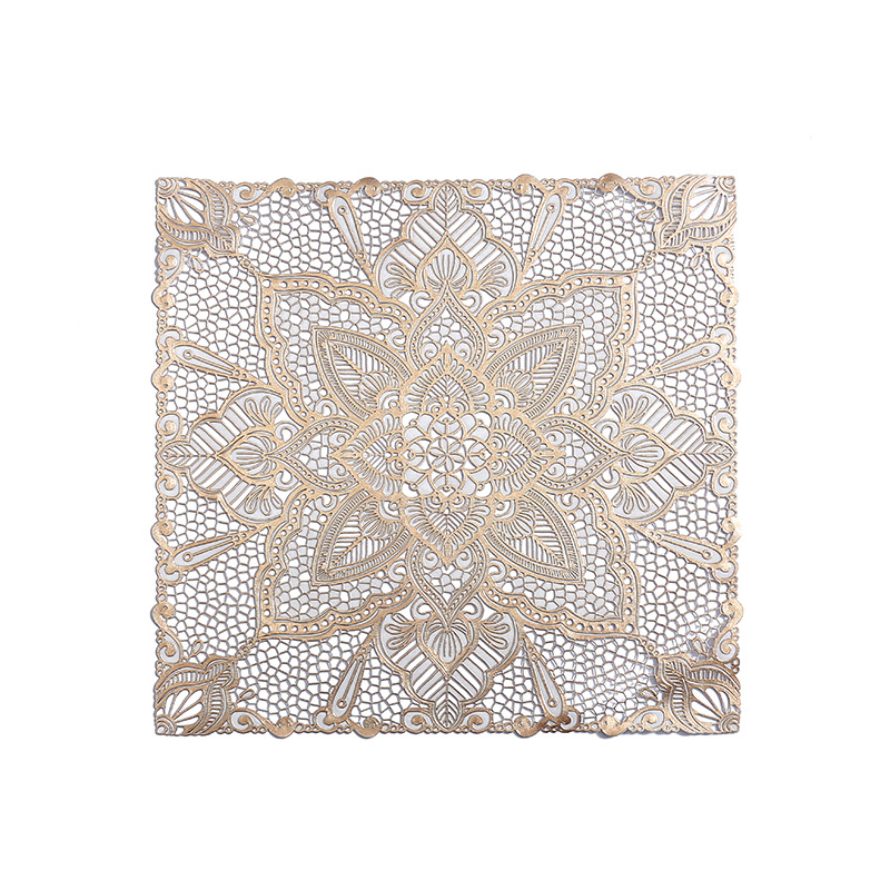 Alfombra de mesa cuadrada europea alfombra de mesa simple atmósfera a prueba de quemaduras alfombra de aislamiento térmico mayorista