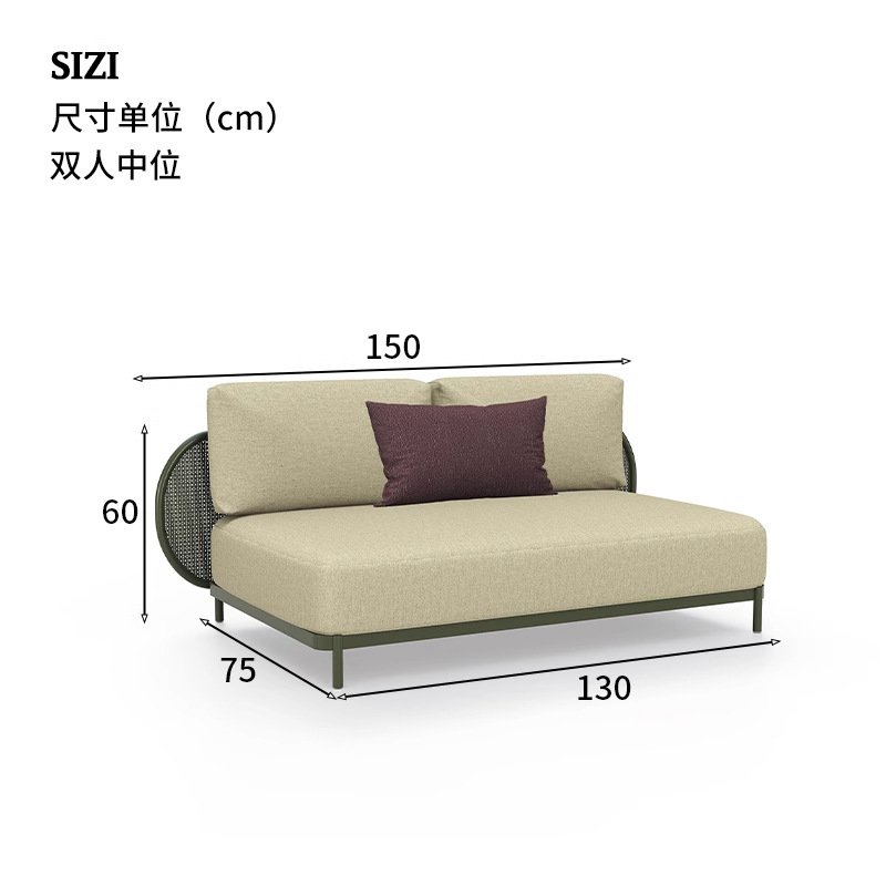 Combinación de sofá al aire libre patio al aire libre villa al aire libre sala de estar hotel famoso hotel club de ocio terraza sofá de caña