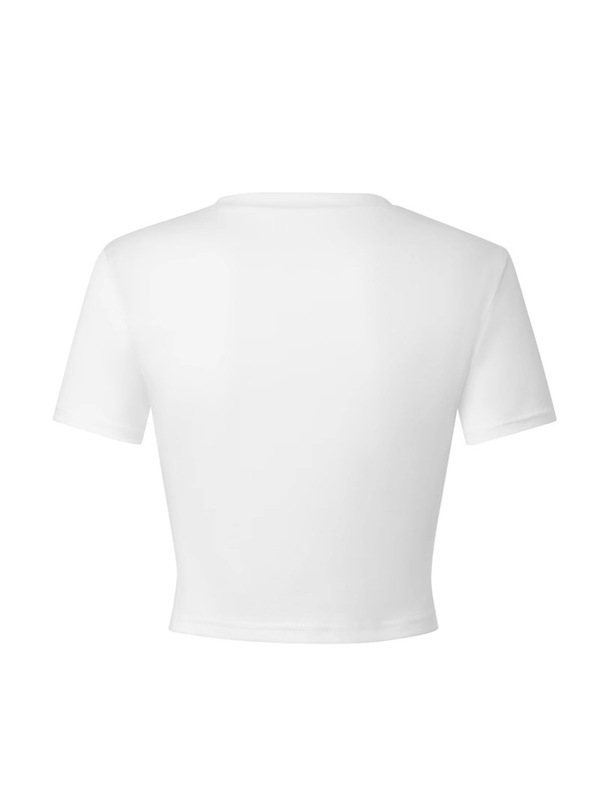夏の欧米の越境ギャルのアルファベットのBADDIEのプリントの臍のtシャツは短い半袖を修理します。|undefined
