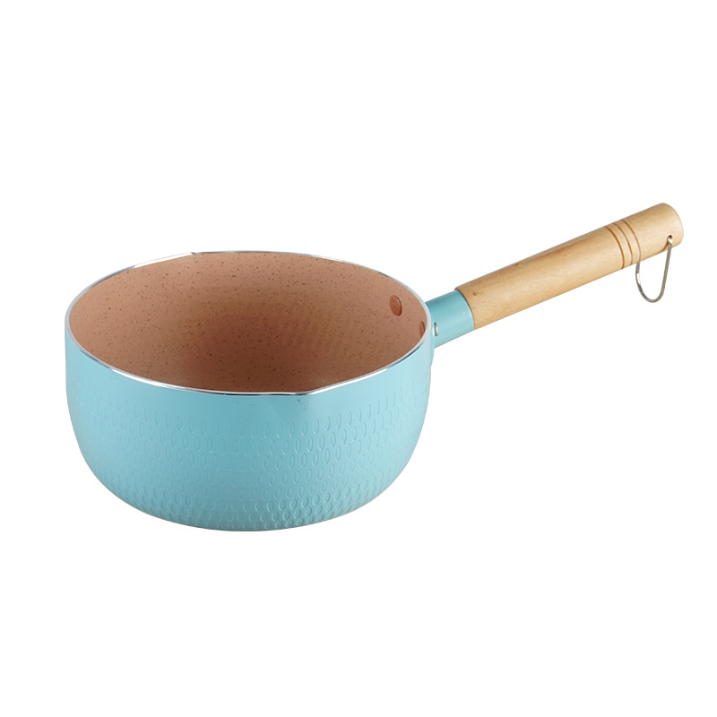 Estilo japonés sartén de nieve compuesto multi-capa inferior sartén antiadherente olla de fideos instantáneos cocina de inducción fondo plano pequeña olla de sopa olla de leche de piedra maifan