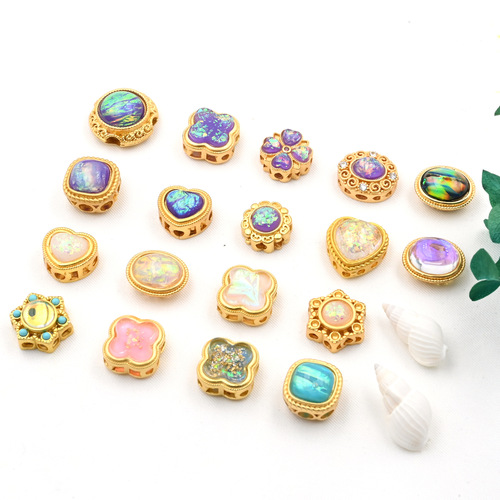 Ancient gold beads sand gold loose beads transfer beads diy bracelet accessories inlaid spacer accessories bead material wholesale