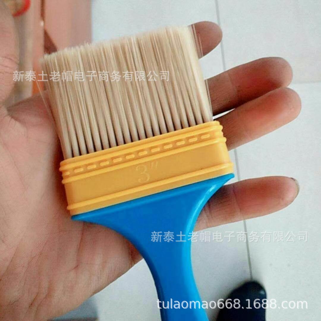 Mango azul cepillo de pelo de cola puntiaguda mango de plástico cepillo de pelo cepillo de pintura cepillo de polvo resistente a altas temperaturas no fácil de pelusa cepillo de seda