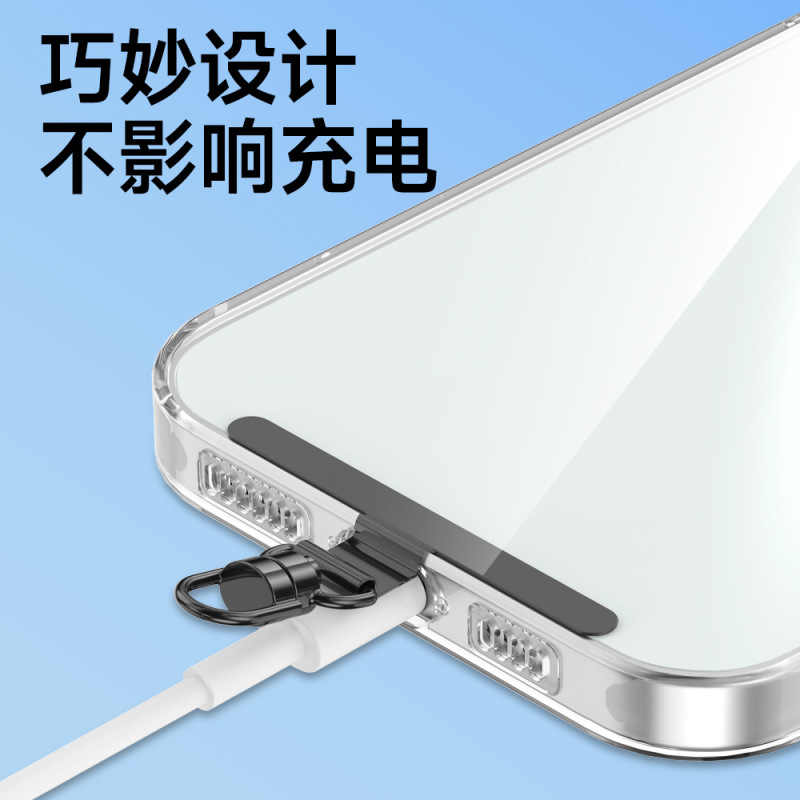 携帯電話ガスケット 携帯電話ストラップガスケット 金属ステンレス鋼クリップ 360度回転可能なカラフルな吊り下げガスケット|undefined