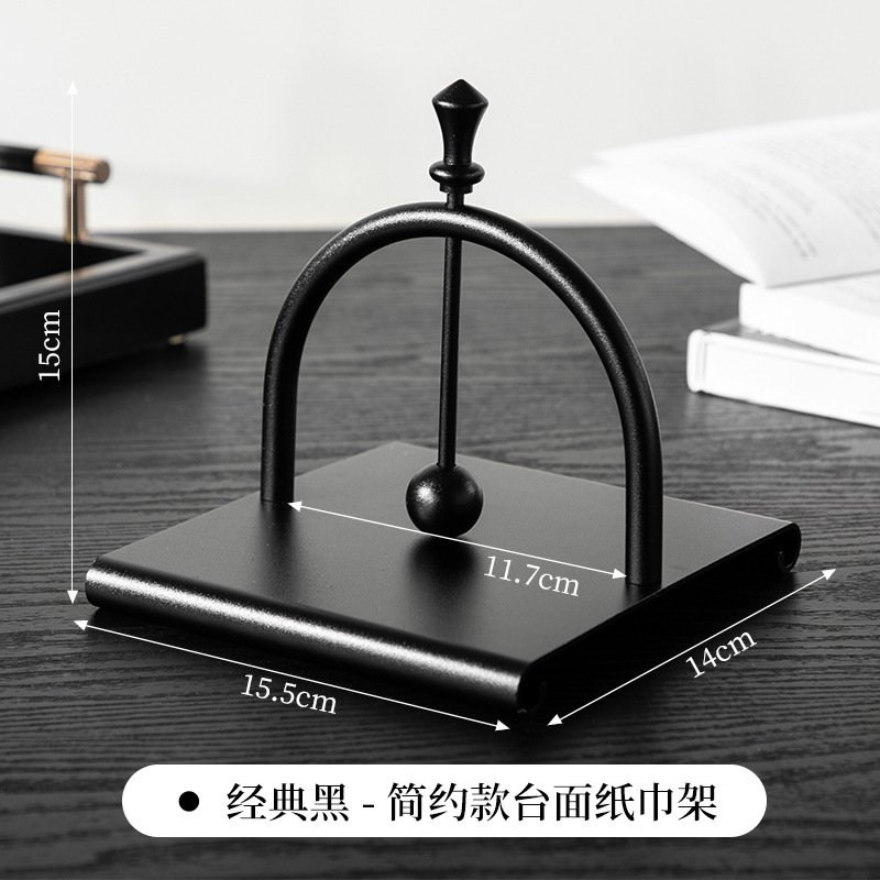 复古立式高级感餐桌纸巾架高端太空铝创意纸巾厨房餐桌桌面纸巾架|undefined