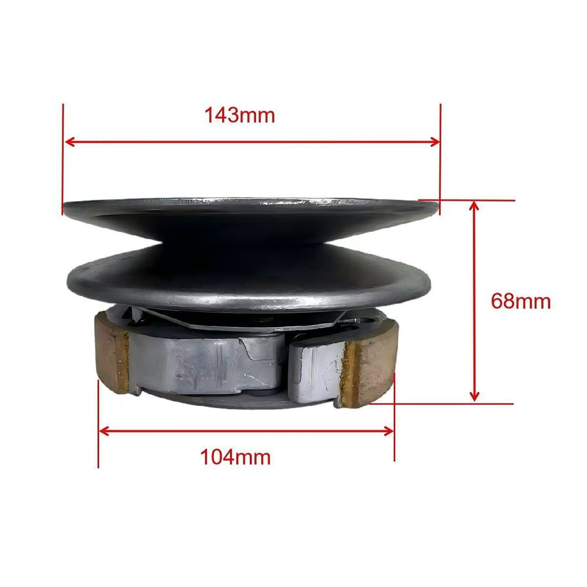 Scooter Motorcycle Guangyang Gy6125 Front and Rear Pulleys 150 Driven Pulley Clutch Assembly Drive Plate