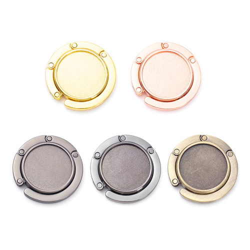 Factory Direct Sale Gold Tone Color, Matte Black, Rose Gold Round Foldable Hanging Organizer Custom Made of Zinc Alloy