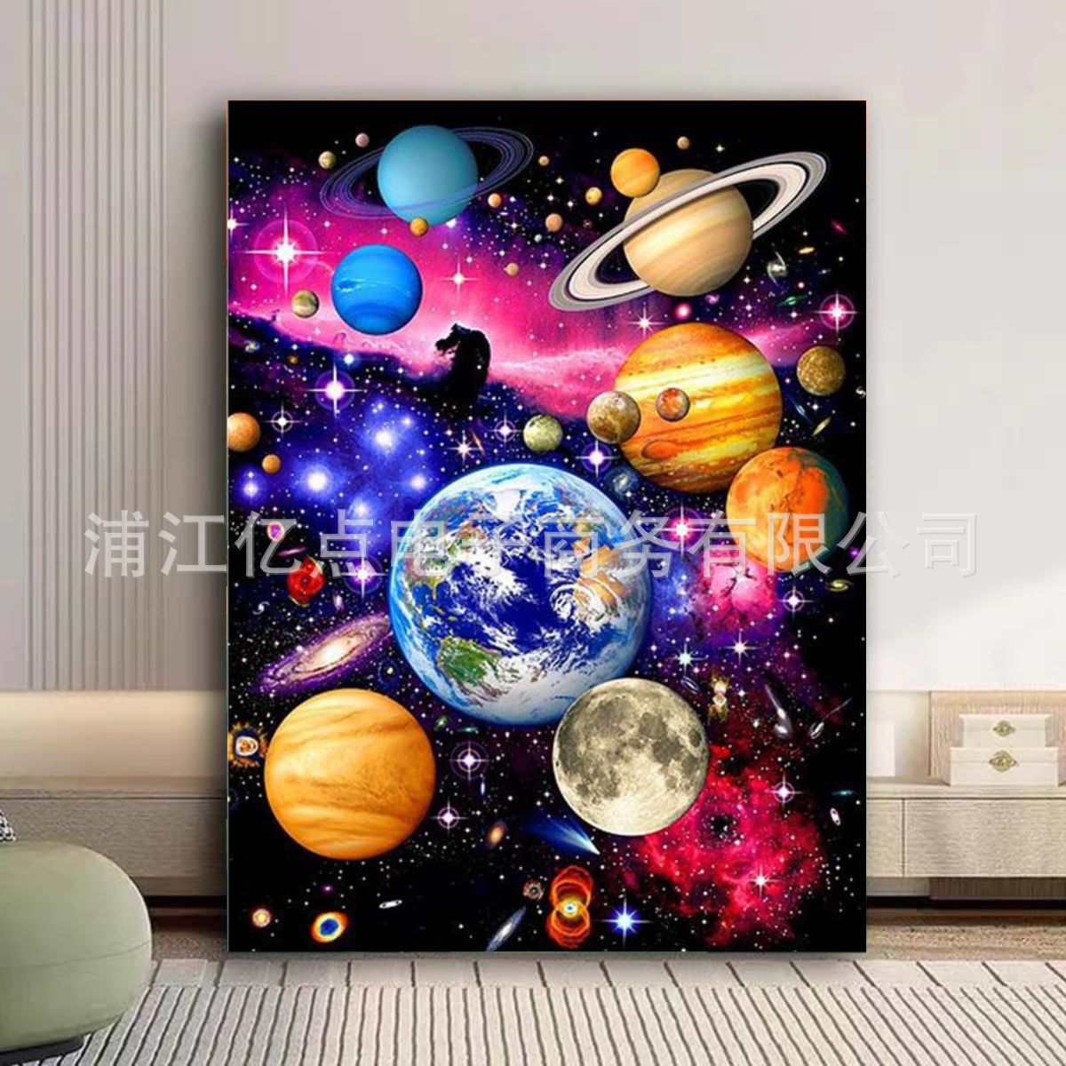 Nueva pintura de diamante 5D transfronteriza con marco DIY hecho a mano pegajoso diamante pintura sala de estar pintura decorativa punto diamante pintura fábrica al por mayor