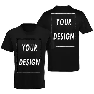 欧码纯棉Diy Custom  Make Your Design Logo Text    Original D