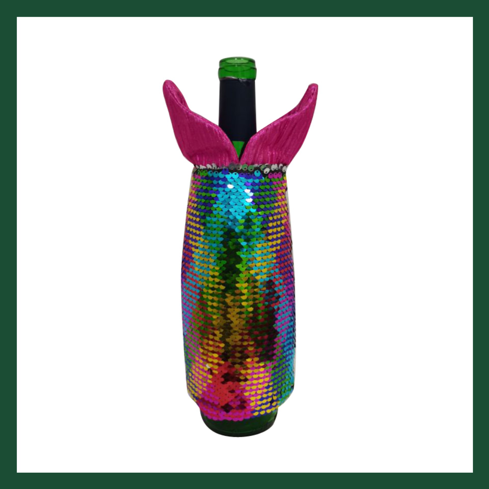 Nuevas necesidades diarias de Navidad/cubierta de botella de vino de Navidad/Decoraciones de Navidad/Cuentas de sirena-cubierta de botella de vino