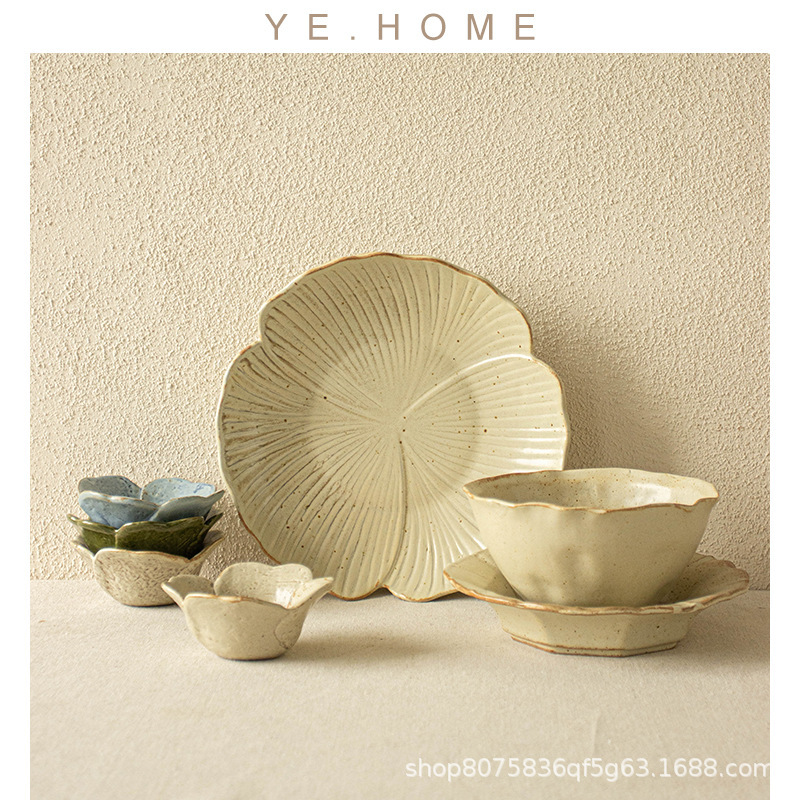 Rustic Pottery Series Tableware, Handmade Ceramic Plates, Creative Household Vinegar Dishes, Irregular Bowls and Plates, Wholesale Bowls Rustic Pottery Series Tableware, Handmade Ceramic Plates, Creative Household Vinegar Dishes, Irregular Bowls and Plates, Wholesale Bowls