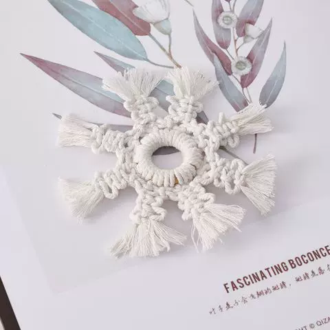 简约编织棉绳挂饰手工装饰小挂饰场景布置装饰品DIY创意棉绳挂件