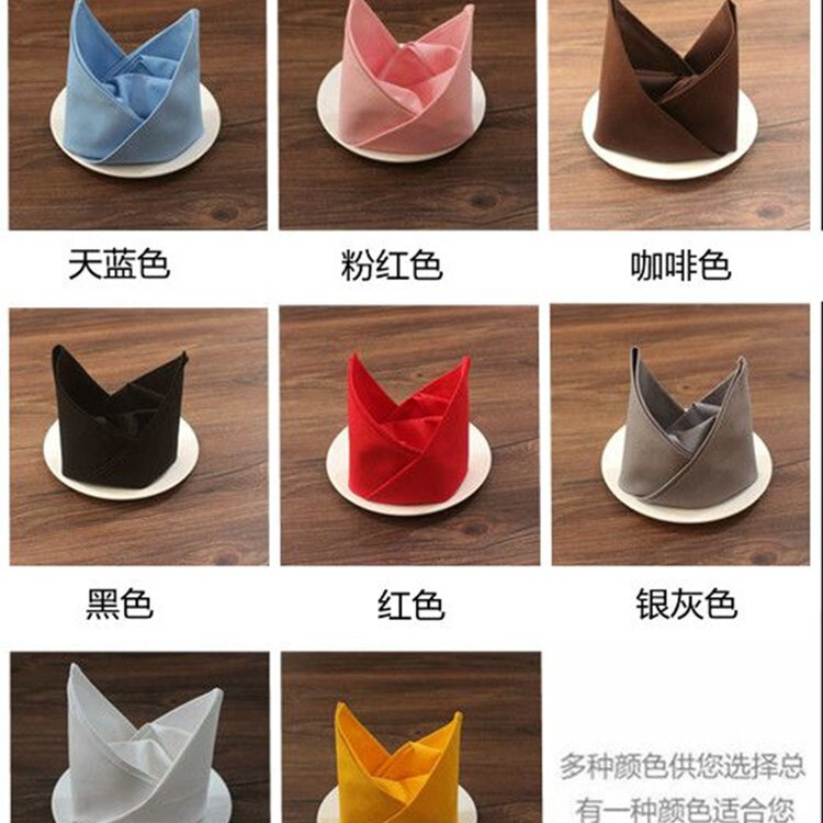 Boutique Cotton Thickened Western Restaurant Napkin Mouth Cloth Black Wai Towel Folded Flower Cloth Banquet Decorative Cloth Cotton Wipe Cup Cloth Boutique Cotton Thickened Western Restaurant Napkin Mouth Cloth Black Wai Towel Folded Flower Cloth Banquet Decorative Cloth Cotton Wipe Cup Cloth