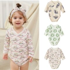 新生嬰兒A類包屁衣春秋冬和尚服厚睡衣內穿打底寶寶長袖三角哈衣