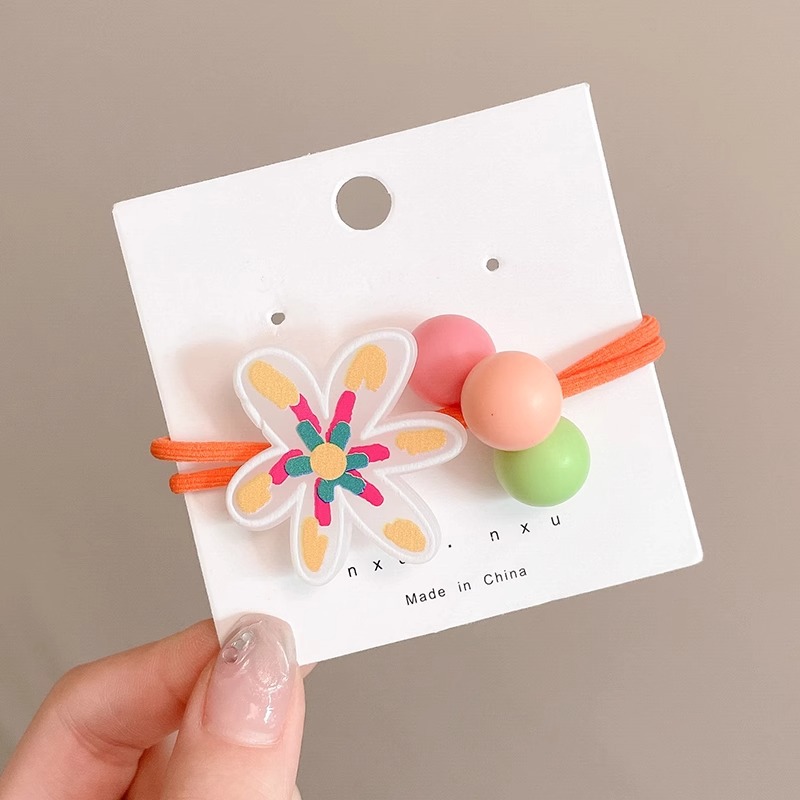 Niños correa de goma cuerda de cabeza pequeña niña atada cabello de alta elasticidad anillo de cabello adorable bebé niñas de alto valor facial cuerda de cabello tocado