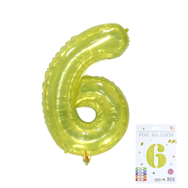 Globo digital de 32 pulgadas, embalaje de tarjeta de papel independiente, versión estadounidense, película de aluminio delgada, embalaje fino, papel de aluminio, globo de cumpleaños