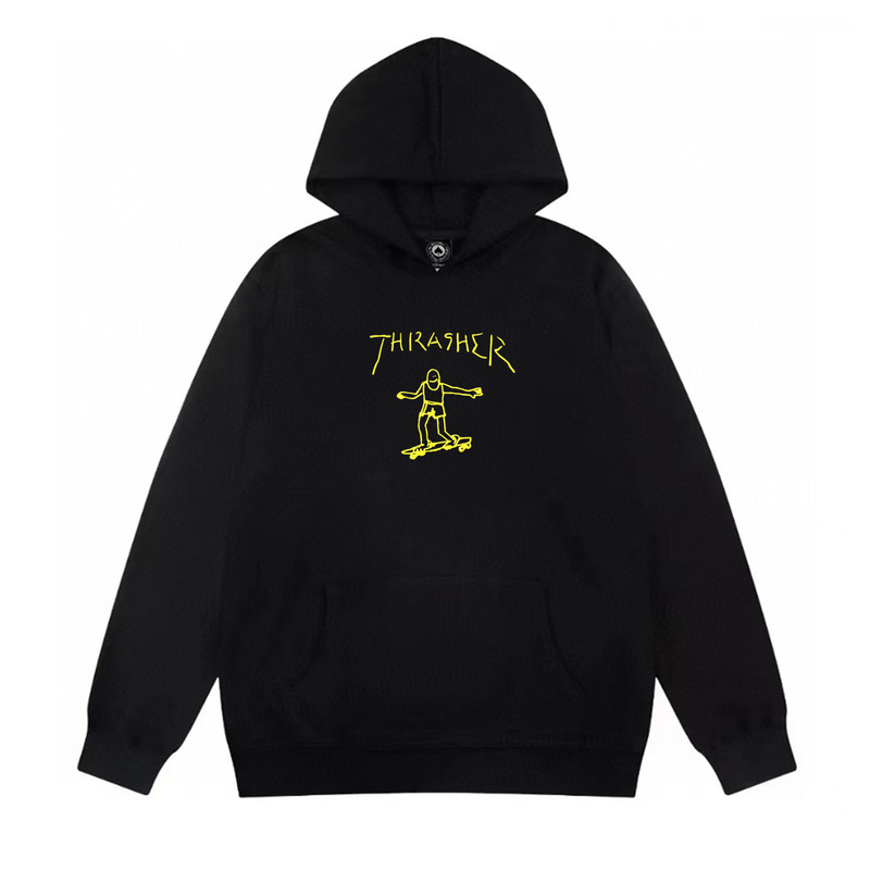 Thrasher Flame 2026 Autumn/Winter New Fashion Hooded Letter Skateboard Print Loose Casual Sweatshirt for Men and Women