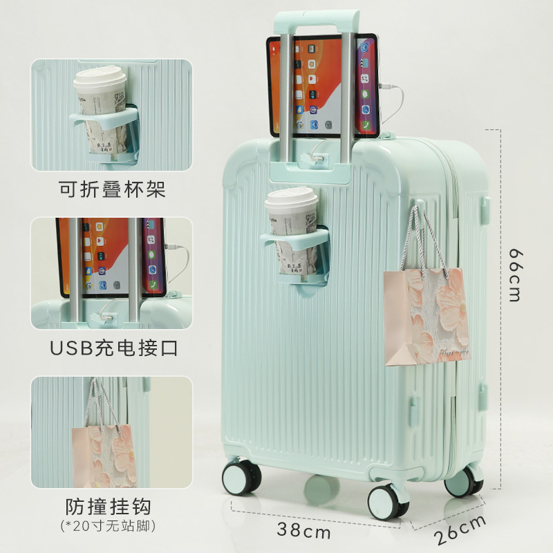 Maleta de rueda silenciosa universal para mujer, maleta de viaje con contraseña de 20 pulgadas, maleta con ruedas gruesa y resistente de gran capacidad, 24 pulgadas