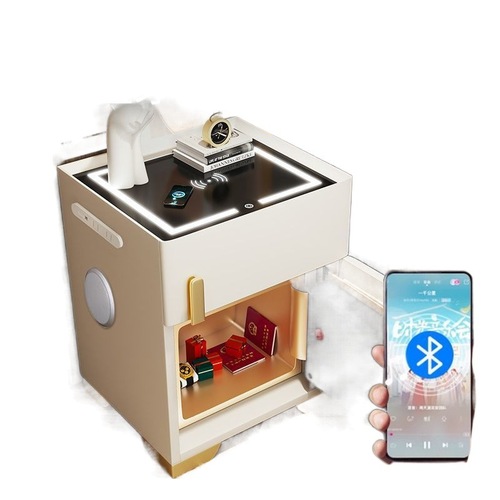 ZSR Smart Bedside Cabinet Safe Multifunctional Soft Pack Home Small Safe Wireless Charging Bedside Cabinet