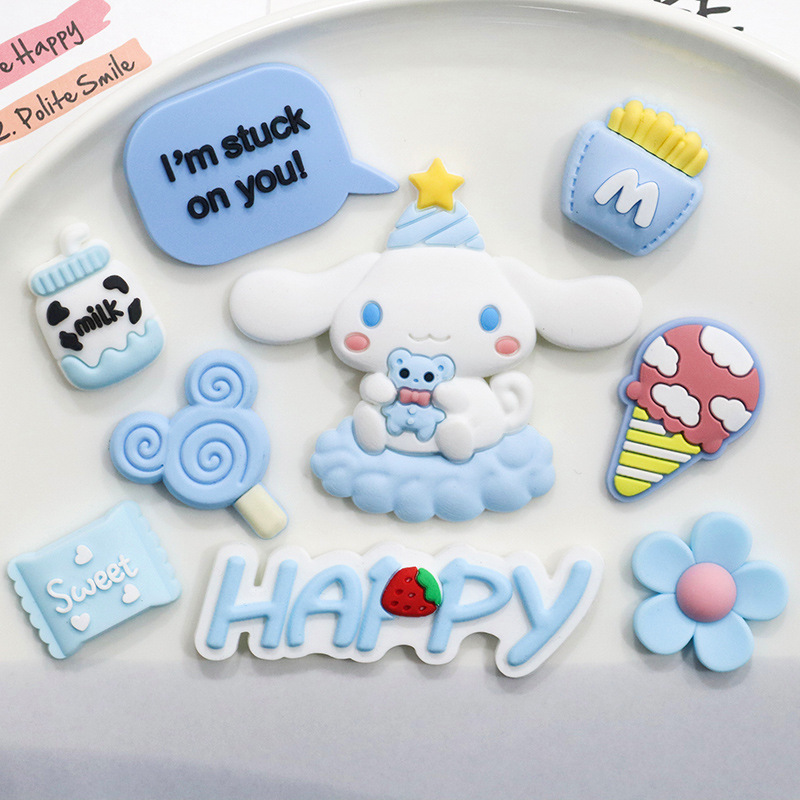 Cartoon phone case from soft rubber, materials set, Crocs-style slippers, footwear buckle with accessories, DIY, Cinnamoroll 2