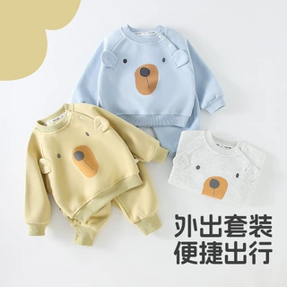 儿童套装宝宝春秋季外出服男童女童外出服婴儿衣服卫衣卫裤两件套