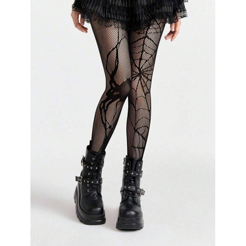 I 81811 Vintage vine lace fishnet tights 复古花藤蕾丝连裤网