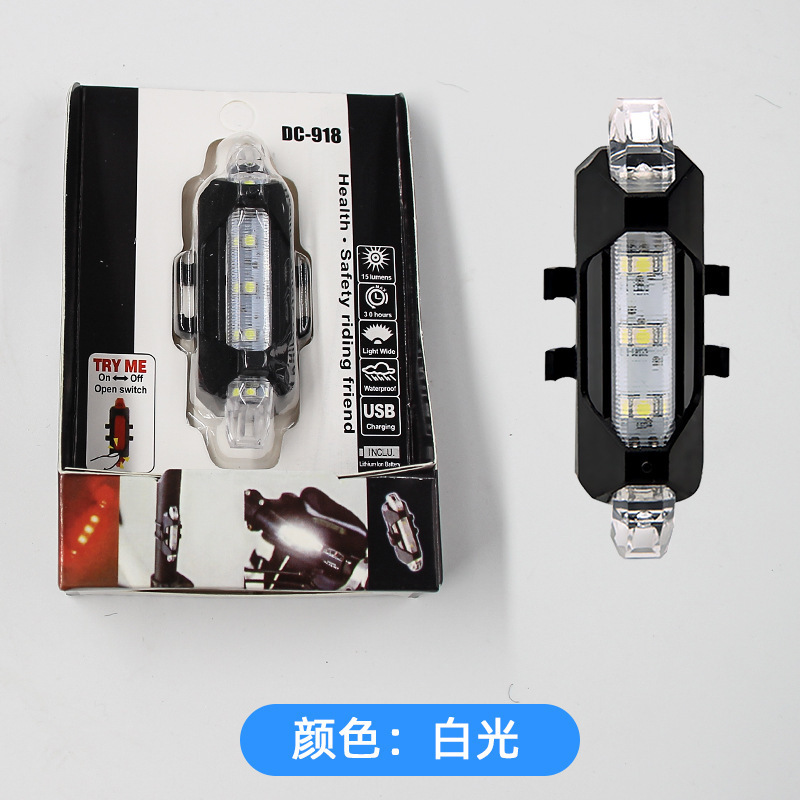 スポット卸売りマウンテンバイク自転車自転車テールライトusb充電led警告灯夜自転車装備部品|undefined