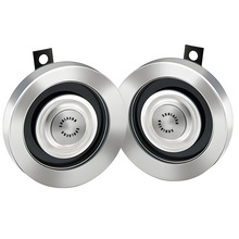 厂家直销适用汽车货车超大声音金属大盆型带罩双音喇叭12V防水