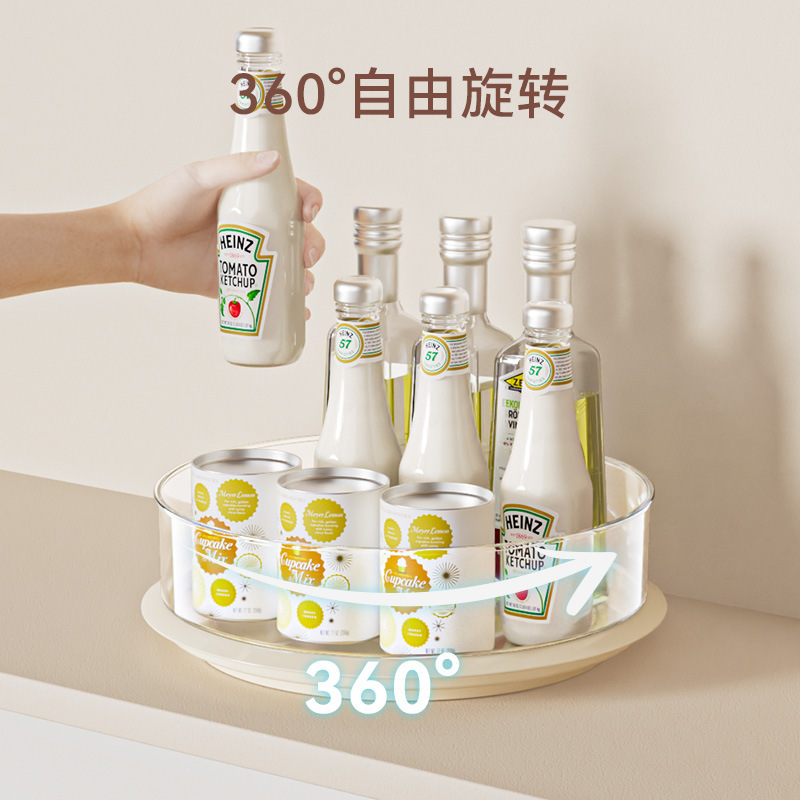 Estante giratorio para especias, organizador de almacenamiento de condimentos para encimera de cocina, estante de especias de varias capas, organizador de almacenamiento para botellas y frascos.