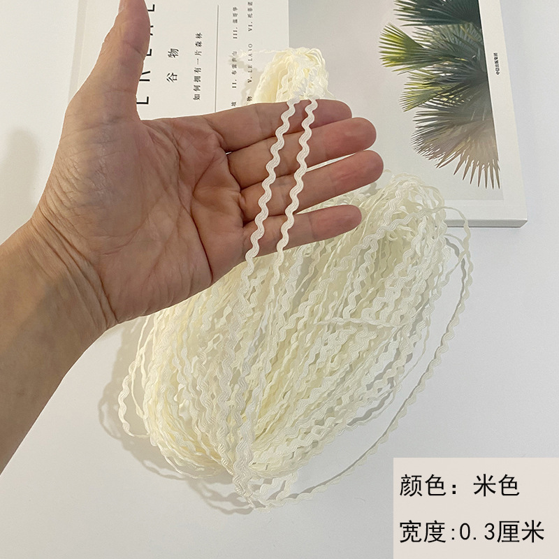 0,3 CM en forma de S correas de encaje marinero con sofá, decoración de cortina, encaje, accesorios de ropa de bricolaje hechos a mano