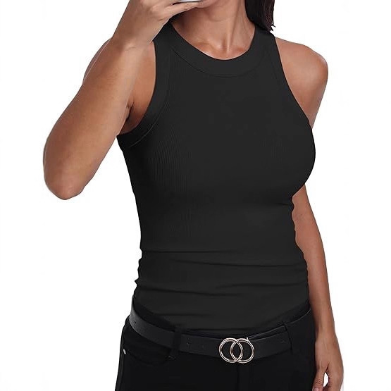 Tight-Fitting Running Vest for Women, Pullover Tank Top with Racerback, Fitness Sports Yoga Wear, Sleeveless Top, Sports Vest