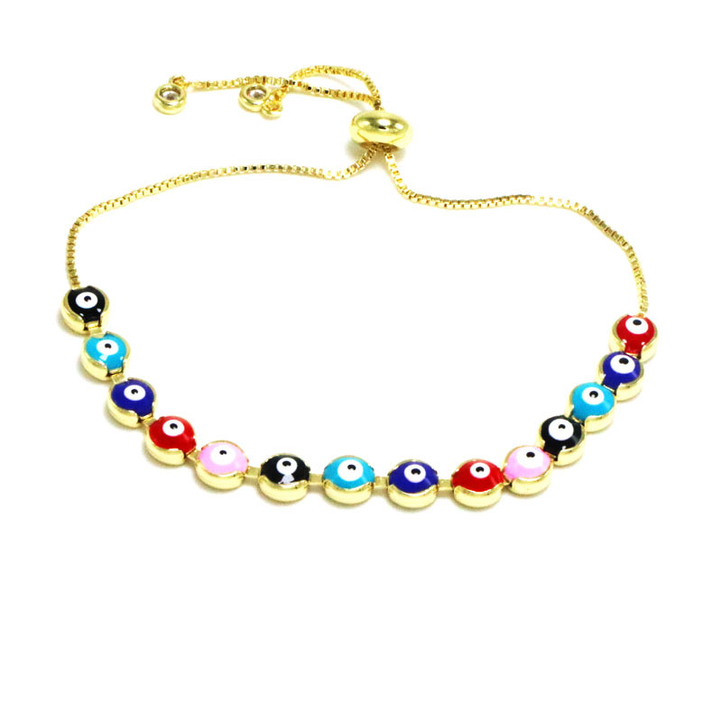 Fashion Devilu0027S Eye Copper Enamel Bracelets 1 Piece