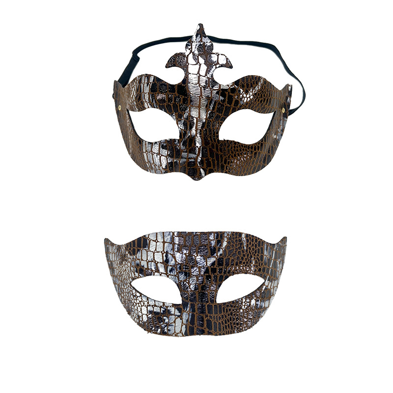 Ventas transfronterizas de moda de serpiente de cocodrilo flecha combinación máscara de mitad de cara Halloween máscara de mitad de cara