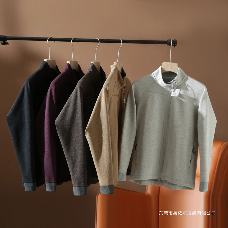 Sports Hiking Work Clothing Lightweight Anti-Wrinkle Jacket Warm Windproof Casual Jacket 6373 Black Yellow Clay Gray Cotton