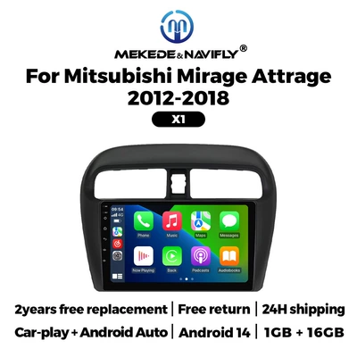For Mitsubishi Mirage Attrage Android Car GPS Navigation MP5 Bluetooth Player Carplay (DVD Navigation) - 116gcarplayandroid-auto-standard-configuration