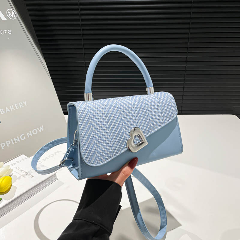 Nuevo bolso de hombro de estilo europeo y americano 2025 costura verano de gran capacidad mensajero portátil para mujer bolso cuadrado pequeño para mujer
