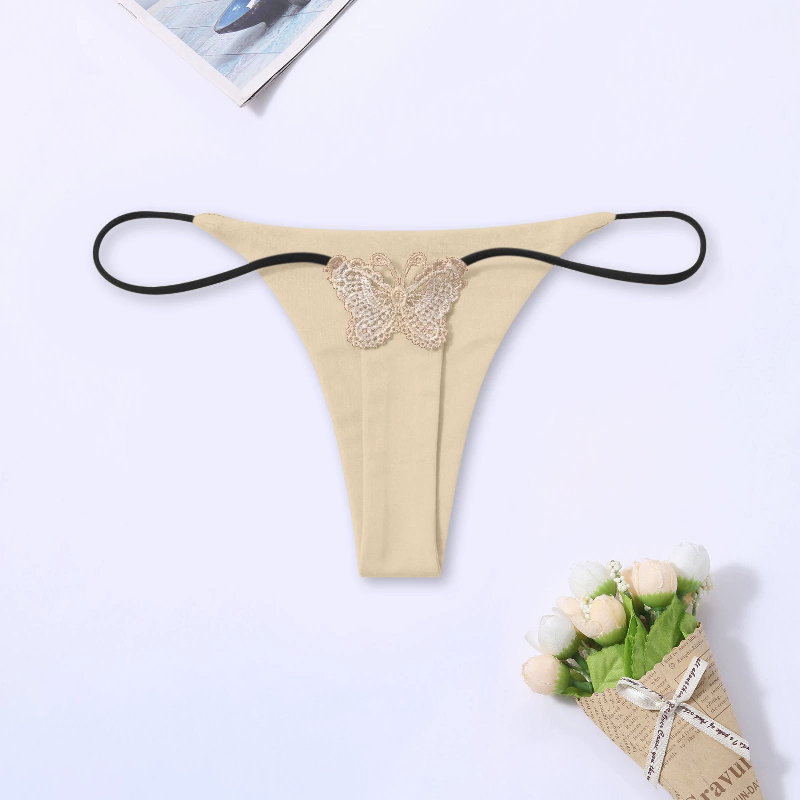 (Cross-border trading), sexy trousers, swimwear, underwear, thin strap, with embroidery