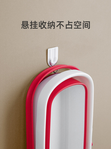 Car wash foldable bucket mop single bucket large capacity rectangular wash mop plastic portable shrinkable portable