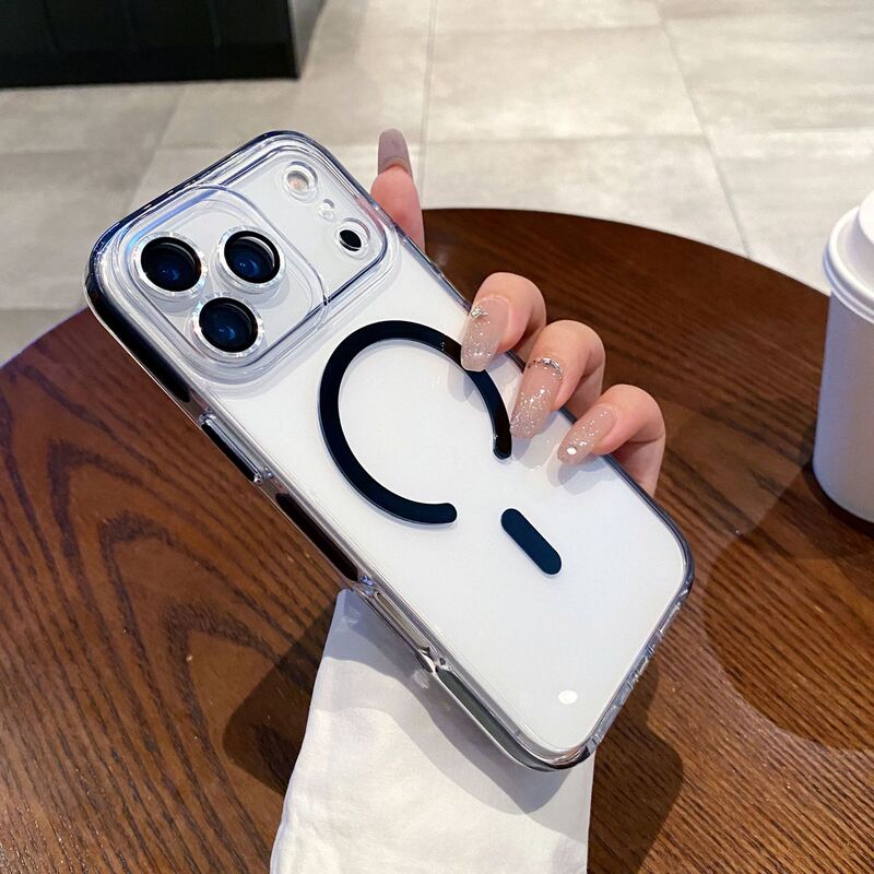 冰晶双色适用苹果17Promax磁吸手机壳iPhone17镜头精孔防摔保护套|undefined