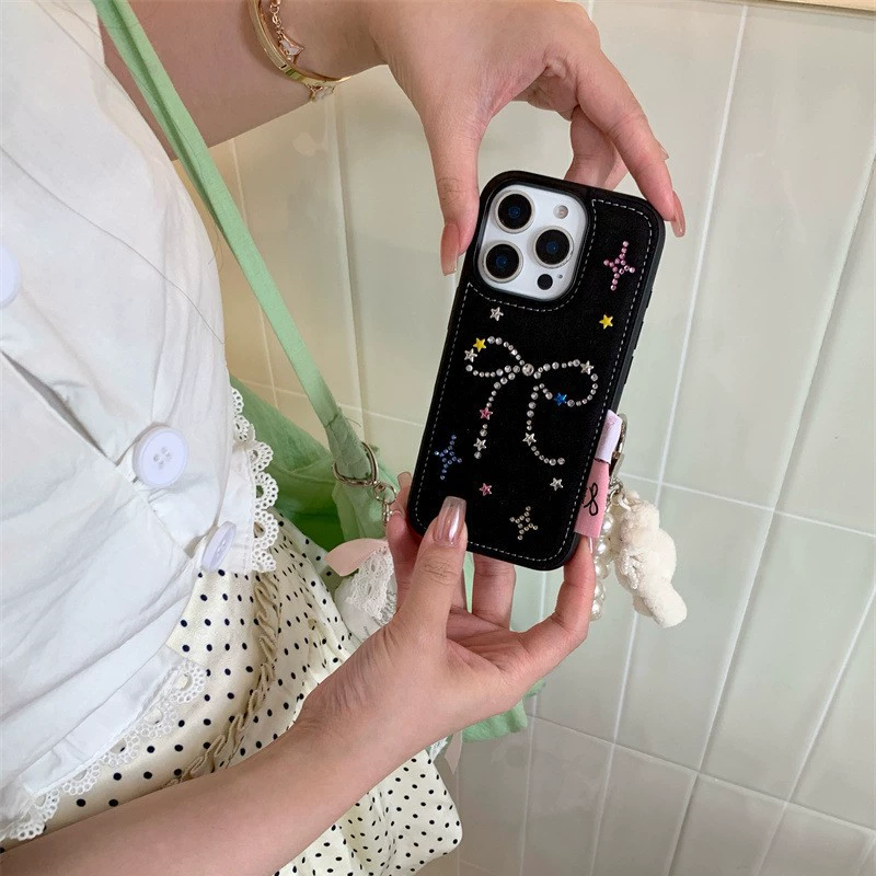Apple, совместимый с iPhone 15 из денима чехол для телефона с бантом, iphone, 15promax, 14
