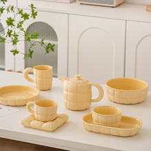 原创设计ins陶瓷套装餐具 饭碗餐盘水壶杯子马克杯长盘 沙发餐具