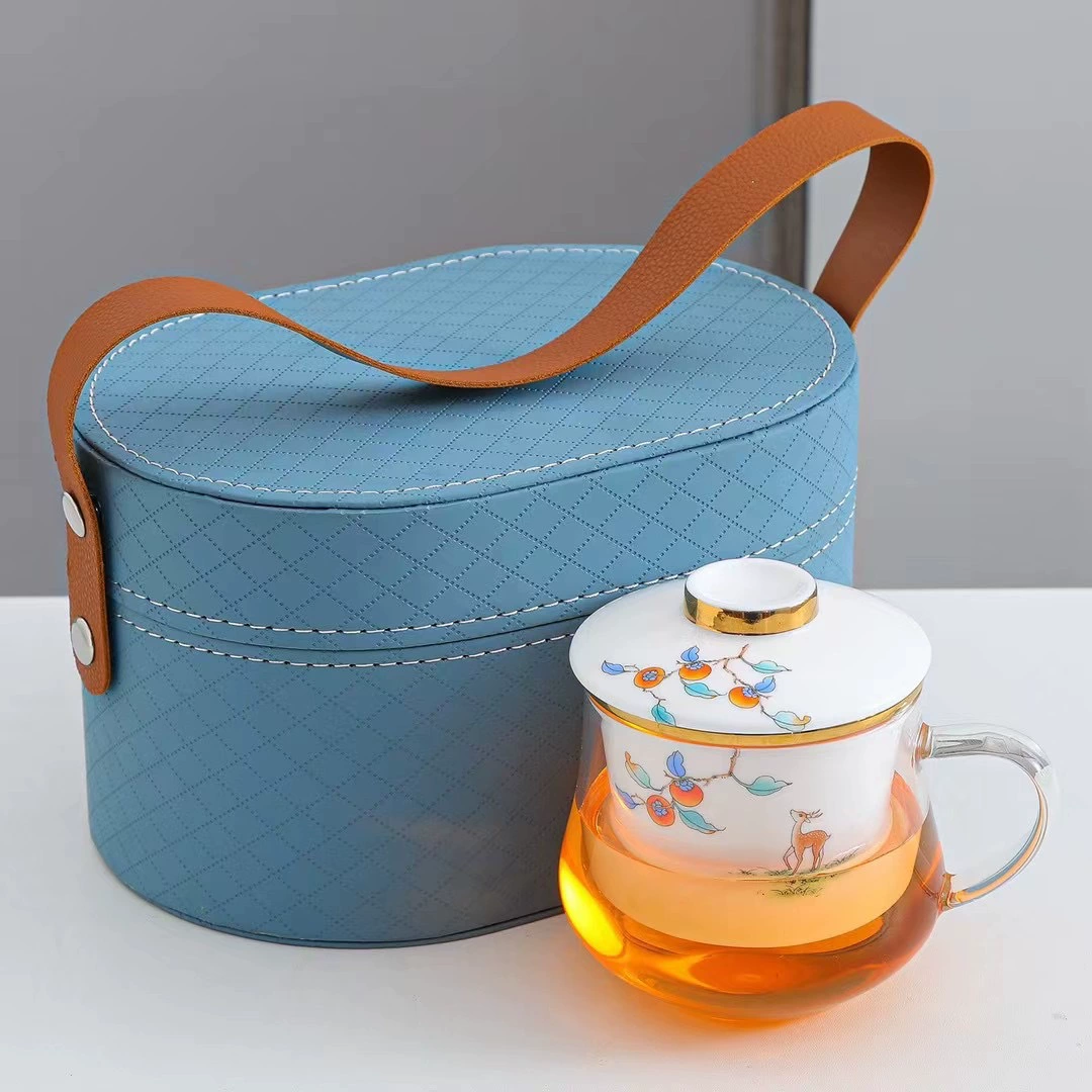 Glass ceramic tea cup, cigarette holder, liner for office