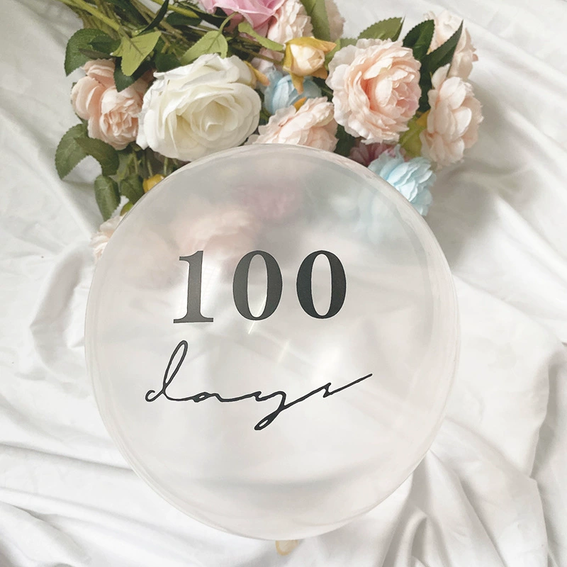 Ins прозрачный латексный воздушный шар с буквой Мори костюм для ребенка день рождения Сто дней Вечеринка макет украшения фото реквизит