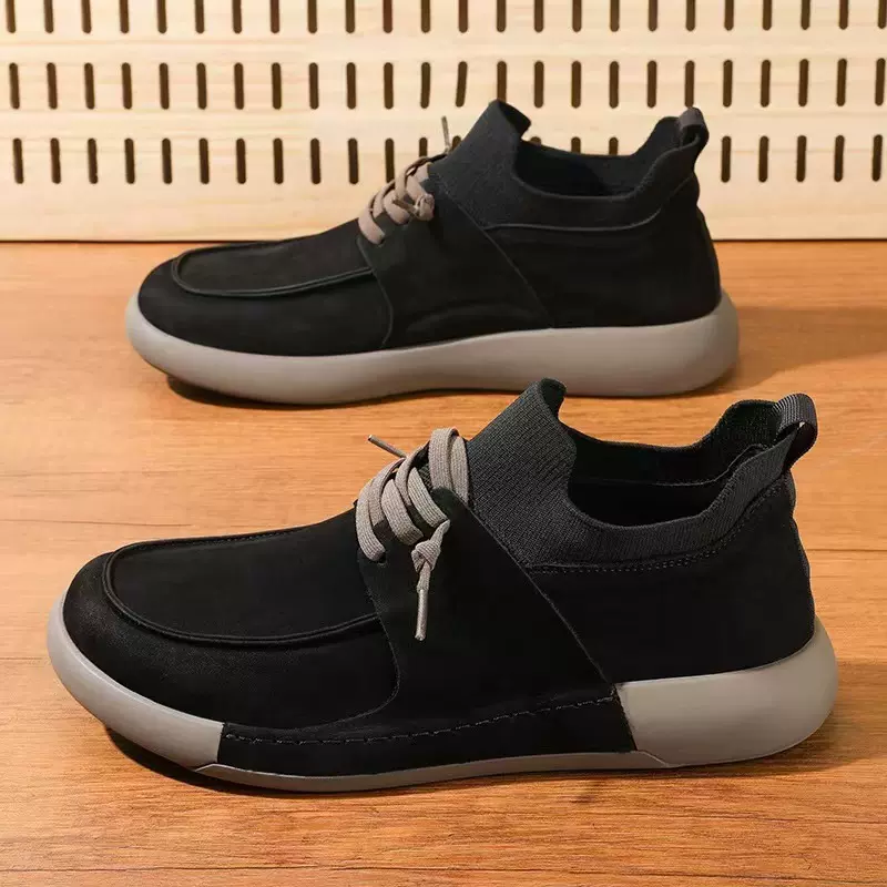 男士新款春季百搭百搭板鞋时尚运动休闲男鞋轻便一脚蹬小皮鞋外贸