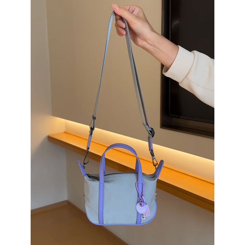 Korean Style Composite Oxford Nylon Canvas Bag For Women 2025 New Small Tote Bag Commuter Crossbody Shoulder Dumpling Bag - Thumbnail 2