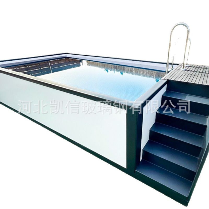 Piscina de madera Mini vacaciones al aire libre Jacuzzi y spa de natación Pequeña piscina interior de fibra de vidrio