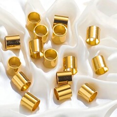 18K ゴールド位置決めチューブ位置決めビーズ diy 手作り固定ワイヤー釣り糸ブレスレットネックレス仕上げバックルアクセサリー