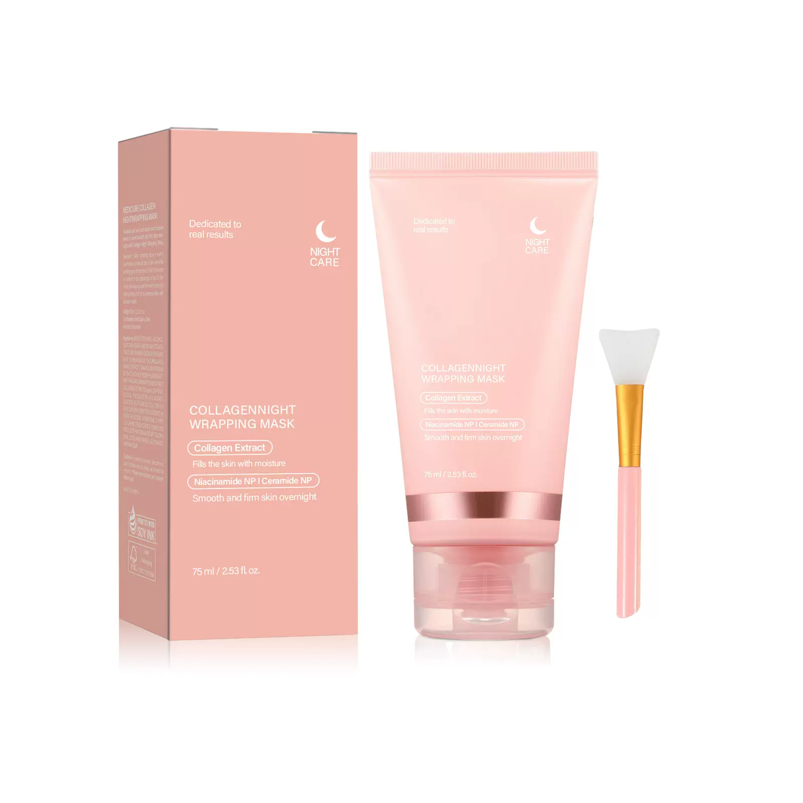 跨境TK独立站sleeping mask补水保湿滋润提亮活肤睡眠面膜75ml