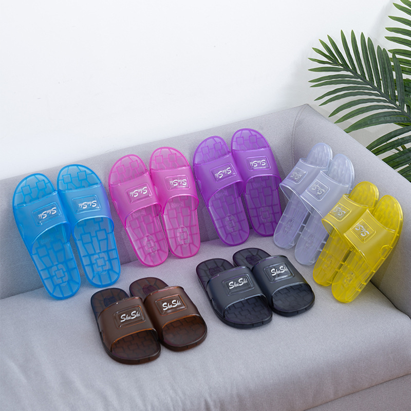 Crystal Jelly Transparent Sandals and Slippers for Men and Women Summer Bathroom Bathing Home Indoor and Outdoor Slippers Hotel Bathing Plus Size Crystal Jelly Transparent Sandals and Slippers for Men and Women Summer Bathroom Bathing Home Indoor and Outdoor Slippers Hotel Bathing Plus Size