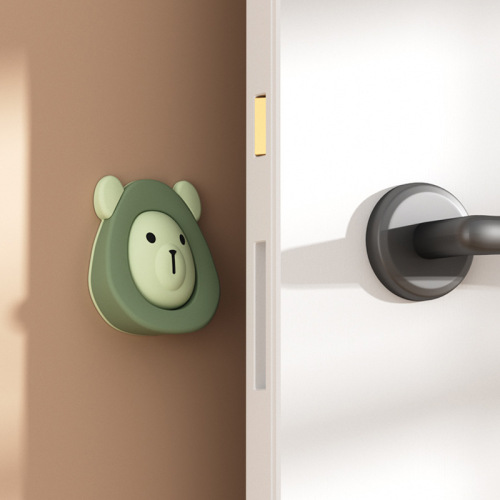 2024 New Bear Contrast Color Door Stop Children's Safety Anti-Pinch Door Stop Thickened Silicone Door Bottom Door Stopper Door Card